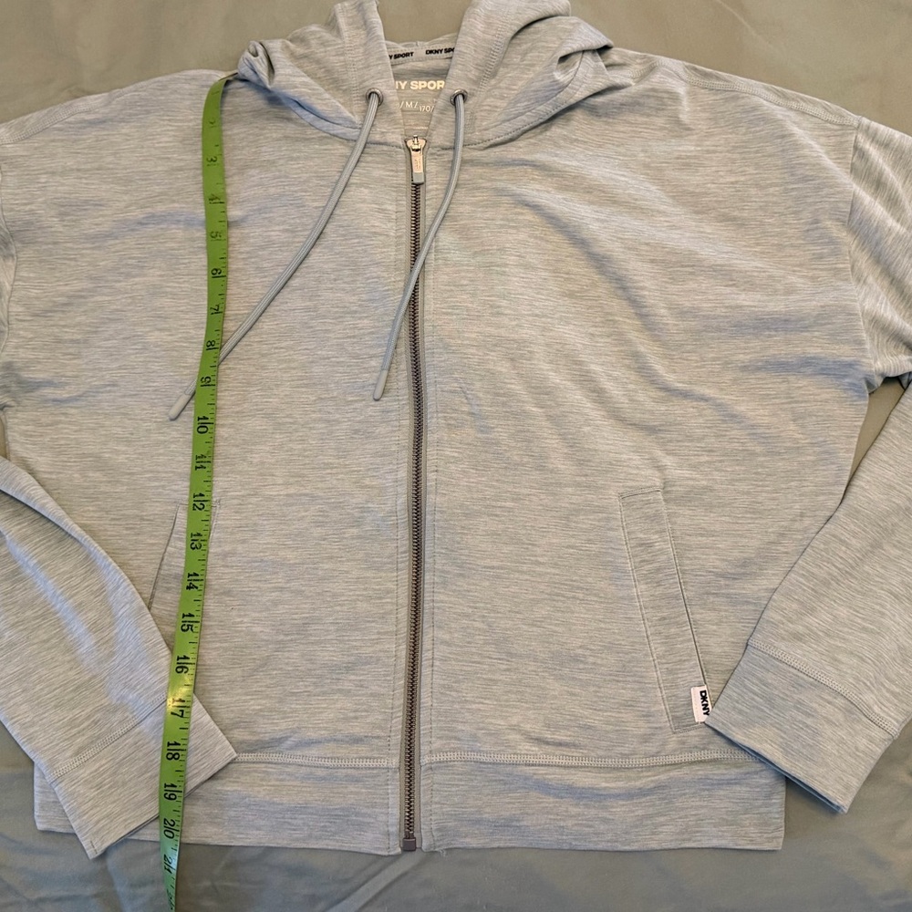 DKNY Light Green Zip-Up Hoodie